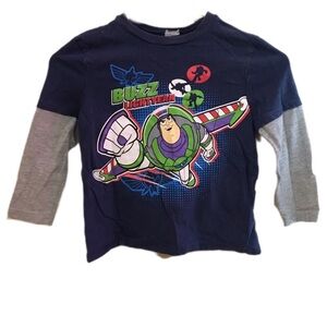 Buzz Lightyear Kids Long Sleeve Shirt - Navy and Gray